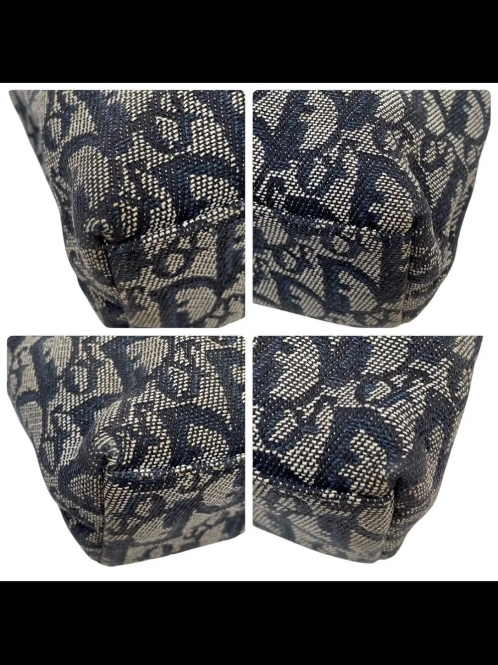 Dior Navy and Beige Monogram Tote